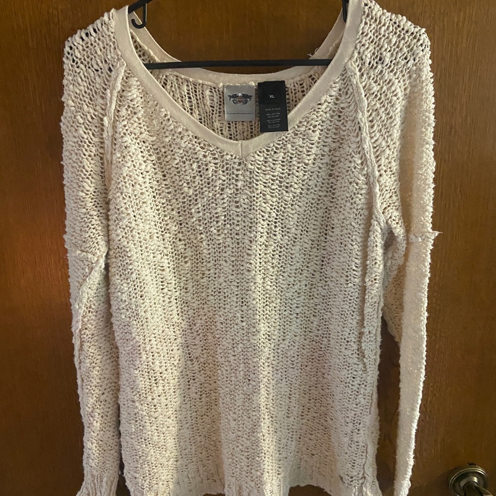 Cream Harley Davidson sweater